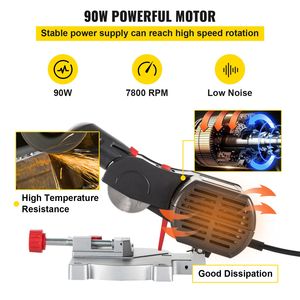 Mini Sega da Banco per Tagli Obliqui con Angolo di Taglio di 0,45 Gradi, Due Lame in Acciaio e Resina da 2 5/16 Pollici, Profondità di Taglio 1/2 Pollice, 120V/220V - Product Image 6
