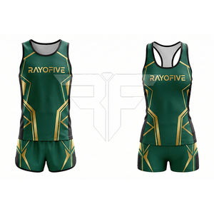 ชุดวิ่งสนามคุณภาพพรีเมียมสำหรับใช้งานกลางแจ้ง ขายดี ผลิตตามสั่ง 100% โพลีเอสเตอร์ น้ำหนักเบา ระบายอากาศได้ดี - Product Image 1