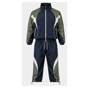 Ensemble veste coupe-vent et pantalon résistant à l'eau, à capuche, fermeture éclair, taille élastique, coupe régulière, pour toutes les saisons, vêtements d'extérieur - Product Image 2