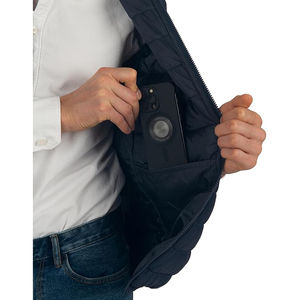 <b>Men</b> Quilted <b>Gilet</b> Dark <b>Navy</b> Puffer Vest Nylon Shell Insulated Baffle Stand Collar Wholesale OEM - Product Image 2