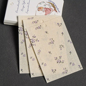 Custom Floral <b>Paper</b> Garment Tags Personalized Hang Tags with String for Boutique Apparel Brand Label - Product Image 4