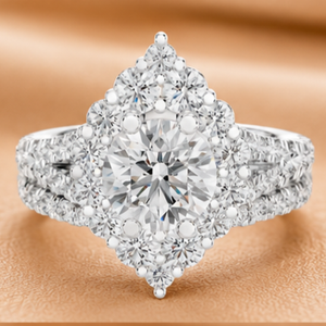 Luxury Pear Cut Diamond Halo Engagement <b>Ring</b> <b>Set</b> for Women in Yellow <b>Gold</b> White <b>Gold</b> & Rose <b>Gold</b> Wedding Band Jewelry - Product Image 2
