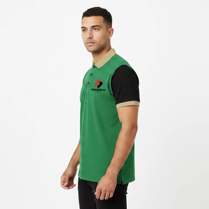 Chemises pour hommes en coton 100% à séchage rapide, à manches courtes, avec logo personnalisé imprimé en sérigraphie, rayées, tricotées, service OEM - Product Image 2