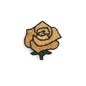 Broches de mode personnalisées plaquées argent avec broderie perlée et perles de rocaille, bijoux de haute qualité pour fêtes et mariages, pour manteaux masculins - Product Image 3