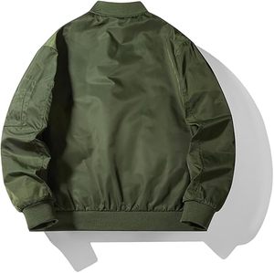 Blousons bomber pour homme, automne-hiver, en sherpa polaire réversible, fermeture éclair, chauds, coupe-vent vintage - Product Image 5