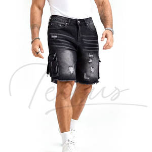 ขายส่งกางเกงยีนส์ขาสั้นชายหาดสำหรับผู้ชาย ลดราคาฤดูร้อน สินค้าใหม่ คุณภาพดี กางเกงยีนส์ขาสั้นผู้ชาย - Product Image 4