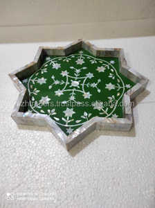 Aura Divina Madre de perla decorativa Mabkhara, soporte de incienso con incrustaciones de concha hecha a mano para decoración elegante del hogar y uso religioso - Product Image 6