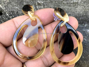 Nueva joyería de moda Prue Buffalo Horn Earring Tamaño personalizado Mejor diseño Nuevas llegadas Buffalo Horn Earring Classic Look FWE - Product Image 3