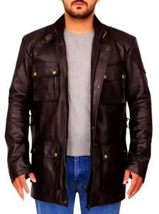 Abrigo Largo de Cuero Vacuno Transpirable de Alta Calidad para Hombre, Nuevo Abrigo Largo de Cuero a la Moda para Hombre - Product Image 2