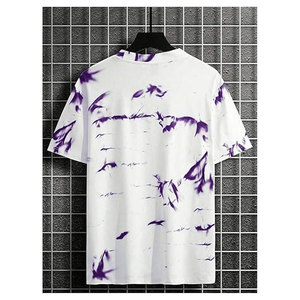 Camiseta con estampado gráfico Tie Dye para hombre, con estampado de letras, cuello redondo, manga corta, informal, ropa de calle de verano, moda, suave, transpirable, para uso diario - Product Image 5