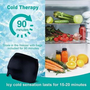 Maschera per gli occhi con sollievo di 360 gradi in Gel Cappello per terapia del freddo caldo per Stress da emicrania e mal di testa - Product Image 3