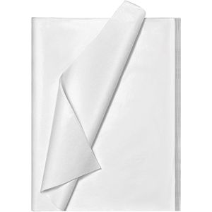 100 Fogli di Carta Velina Bianca Riciclabile 50x35 cm per Confezioni Regalo Natalizie e Lavoretti Artistici - Product Image 1