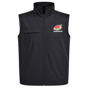 Gilet sans manches pour homme en laine, personnalisable, confortable, respirant, teint en pièce, séchage rapide, décontracté, à carreaux, col montant, avec poches, idéal pour l'été - Product Image 1