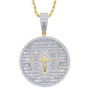 Collier Pendentif Unisexe Tendance en Argent 925 de Haute Qualité avec Moissanite en Forme de Lettre, Bijou Hip Hop Bling Glacé pour Fête et Rappeur - Product Image 4