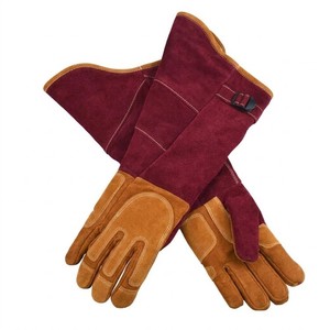 Heavy Impact Resistant Welding Leather Gloves Heat Protection Long Gauntlet Welders Safety Work Gloves USA Wholesale - Product Image 2
