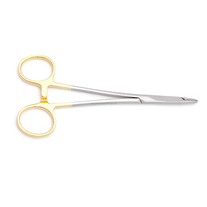 Portaagujas de Acero Inoxidable TC con Anillos Dorados para Sutura Quirúrgica General, Fabricante Mayorista Líder - Product Image 4