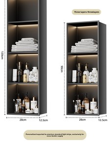 304 thép không gỉ Tắm Giá phòng tắm nhúng nhà vệ sinh lưu trữ phòng tắm hốc lưu trữ - Product Image 5