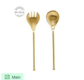 Luxury Gold Cutlery Spoon And Fork Set Modern Flatware Dining Utensils Elegant Table Setting Kitchenware Design - Product Image 6