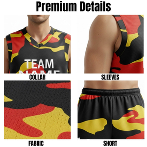 ชุดบาสเก็ตบอลคุณภาพพรีเมียมสำหรับผู้ชาย ชุดกีฬาบาสเก็ตบอลแบบกำหนดเอง ชุดบาสเก็ตบอลกีฬาแบบสั่งทำพิเศษ - Product Image 5