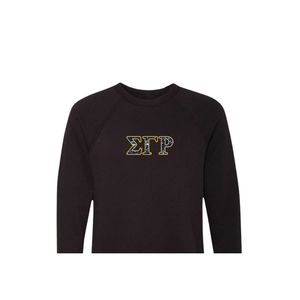 Sudadera al por mayor Sigma Gamma Rho con bordado de lentejuelas sintéticas y letras griegas, estilo vintage para mujer, cuello redondo, manga larga, para hermandad. - Product Image 1