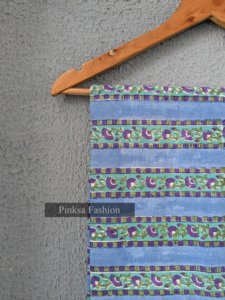 Tela Étnica a Rayas Ligera, 100% Algodón Tejido, Textil de Jaipur al por Mayor para Ropa de Niñas y Niños - Product Image 3
