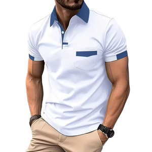 Digital Print Men's for Shirts Knitted 100% Cotton Short Sleeve Front Logo Casual Breathable - Product Image 1