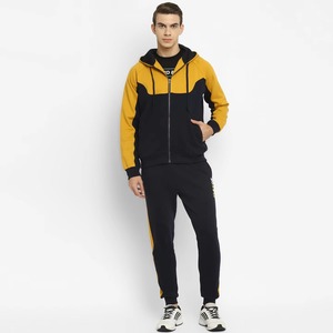 Nouveau design de survêtement pour homme, tenue décontractée, survêtement d'hiver pour homme, prix de gros, ensemble de sweats à capuche zippés color block - Product Image 1