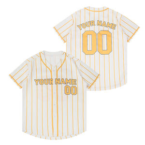 Custom Printed Baseball Jersey Men Personalized Logo Name Number <b>Polyester</b> V Neck Sports Uniform - Product Image 1
