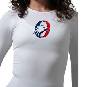 Camiseta de Compresión de Manga Larga Blanca para Mujer, para Gimnasio, Fitness, Yoga, Entrenamiento, Ropa Deportiva Transpirable - Product Image 2