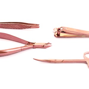 Coupe-cuticules en acier inoxydable couleur or rose, série Master, coupe précise, ouverture large, professionnel, disponible en OEM - Product Image 3