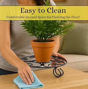 Soportes para macetas Jardiniere, soporte para macetas para jardín, para balcón exterior, soportes para macetas resistentes al óxido para plantas en macetas de balcón - Product Image 6