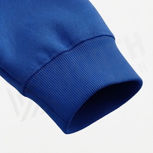 Blue Men's Hooded <b>Tracksuit</b> Full Zip Front Print Casual Sportswear With Side Pockets Regular Fit Autumn Wear - Product Image 6