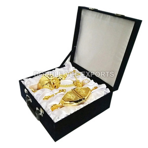 Brass Censer with Boat, Spoon & Velvet Box | <b>Church</b> <b>Incense</b> Set - DOUBLE VEE EXPORTS - Product Image 2