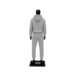 Custom <b>Grey</b> Tracksuit <b>Men</b> Full Zip <b>Hoodie</b> Jogger Pants Set <b>Plain</b> Casual Sportswear Gym Training Streetwear Wholesale Athletic - Product Image 2