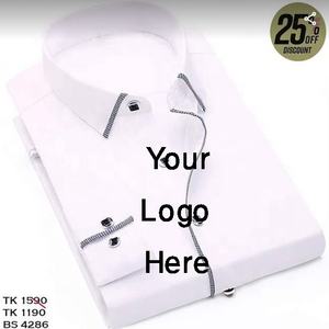 Collection d'automne Chemise à manches longues multicolore pour hommes 100% coton Logo personnalisé Tenue décontractée formelle Prix compétitif - Product Image 5