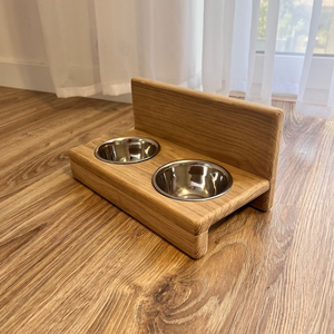 Bol pour chien en bois et métal, style classique moderne, impression de logo personnalisée, respectueux de l'environnement - Product Image 6