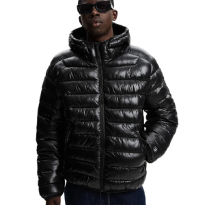 Chaqueta acolchada de invierno para hombre, talla grande, personalizada OEM, impermeable, cortavientos, con capucha y cremallera, bordada, informal, para nieve, senderismo. - Product Image 2