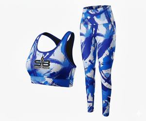 Conjunto de Yoga para Mujer, de la Mejor Calidad, Texturizado, con Costuras Sólidas, Estampado Digital, 2 Piezas, Transpirable, Cintura Alta - Product Image 6