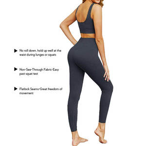 Women's <b>Workout</b> Essentials Set Breathable Sports Bra and Performance <b>Leggings</b> for Gym Women's Premium Gym Set - Product Image 3