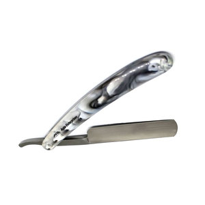 Rasoir droit vintage professionnel pour barbier, instrument de beauté, manche en plastique de qualité salon, acier inoxydable - Product Image 6