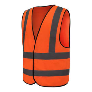 Chaleco de Seguridad Reflectante de Alta Visibilidad Naranja ANSI Clase 2, Impermeable, con Luces LED Intermitentes, para Trabajadores de la Construcción y Carreteras, con Logotipo Personalizado - Product Image 2