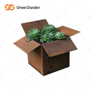 Pots de fleurs en acier corten Jardinières Grandes jardinières en acier corten Jardinière de fleurs de jardin en acier corten - Product Image 5