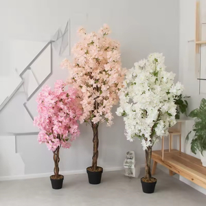 Arbre à fleurs artificielles, décoration de table de mariage, cerisier <span class=keywords><strong>blanc</strong></span> artificiel, convient à la décoration de fête - Product Image 2