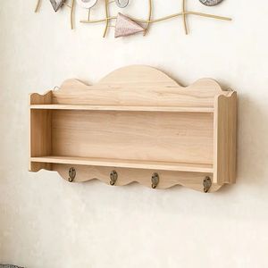 Handmade Wooden <b>Key</b> Holder with Eco-Friendly Durable Artistic Design <b>Wall</b> <b>Hooks</b> & Coat Rack - Product Image 5