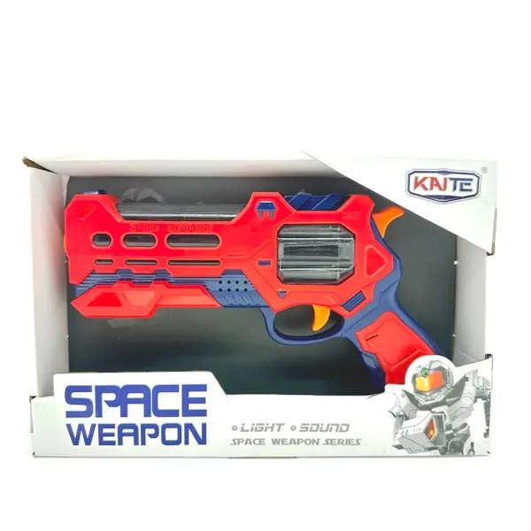 어린이를위한 빛과 소리가있는 어린이 전기 장난감 플라스틱 우주 무기