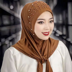 Hiyab de Seda Suave de Alta Calidad para Mujer Musulmana, Diseño Cuadrado, Logotipo Personalizado, Ecológico, Transpirable y Antibacteriano - Product Image 2