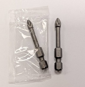 Phillips <b>Screwdriver</b> Bit PH2 Sand Blasted Finish 50mm Forged Impact Steel Individual Piece with PP Bag Taiwan OEM DIY - Product Image 1