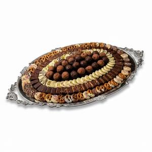 Plateau de service en métal de luxe fait main pour chocolats, présentoir élégant pour bonbons, idéal pour mariages, maisons, hôtels, occasions spéciales, cadeau à prix abordable - Product Image 4