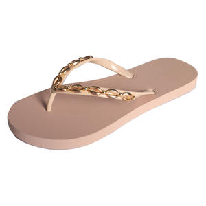 Donne all'ingrosso flip flop PE suola tomaia in PVC <span class=keywords><strong>con</strong></span> catena calzature comode pantofole da spiaggia estive all'aperto - Product Image 2