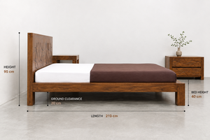 Plataforma de Madera de Mango Sólida, Ecológica, Plegable, Ajustable, Convertible, de Lujo Moderno, de Alta Calidad, Tamaño Completo, Venta al Por Mayor - Product Image 4